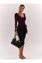 Women's Minimalist French Style Long Sleeve Flounce Blouse - 5