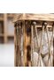 Kare Fener Wooden Salt Lamp with Antique Pattern - 5