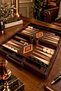 Premium Leather Backgammon Set, with Cloth Bag as a Gift, Made with Quality Leather, Gift Backgammon Set Dimensions: 49.5X24.5X6.5 cm