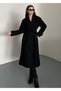 Women's Belted New Season Lined Premium Quality Comfortable Fit Women's Cashmere Coat - 4