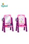3-in-1 Kids Vanity Mirror & Drawing Board Playset with Reversible Art Board, Beauty Accessories & Ring Toss Game – Pretend Makeup Dressing Table, Creative Doodle Activity Toy for Ages 3+