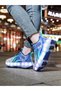 Kids Four Wheel Roller Shoes Rechargeable LED Light Sneaker Skate Heelys Shoes Black - 4