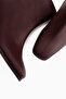 Margot Genuine Leather Burgundy Blunt Toe Heeled Women's Boots - 5