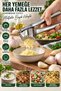 Steel Metal Garlic Crusher 9X14.5 cm Oval Chamber Press Garlic Crusher with Handle - 2
