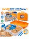 Kids 1000g Soft Moulding Sand Castle Playset with Carry Storage Case, Castle Moulds & Shaping Tools – DIY Sensory Kinetic Sand Building Kit, Creative Beach Pretend Play Toy for Ages 3+ - 2