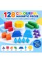 128-Piece Magnetic Tangram Puzzle for Kids with Double-Sided Drawing Board, 35-Page Activity Book & Colorful Geometric Shapes – Educational STEM Pattern Matching & Creative Learning Toy for Ages 3+ - 2