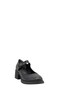 Black Leather High Sole Banded Women's Loafers (053 2606670) - 2