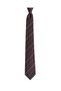 Black and White Striped Brown Silk Tie – 7.5 cm Wide - 7