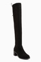 Roxie Black Suede Stretch Long Women's Boots - 2