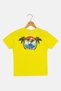 Toddlers Boy Crew Neck Short Sleeve Graphic Print T-shirt, Yellow - 3