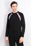 Men Pullover Crewneck Sweater, Black