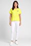 Women Sportswear Fit Short Sleeve Running T-Shirt, Yellow - 2