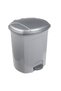 Silver Plastic Trash Can 30L