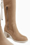 Toni Mink Suede Stretch Women's Boots - 5