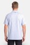 Men Loose Fit Short Sleeve Golf Polo Shirt, Light Blue - 4