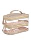 Beige Eyeshadow Case with 2 Transparent Compartments
