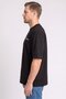 Men Crew Neck Short Sleeve Brand Logo T-Shirt, Black - 3