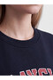 Ozmarka New Season Navy Blue Los Angeles Printed Women's Thick Sweatshirt - 3