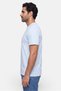 Men Crew Neck Short Sleeve Solid T-Shirt, Blue - 3