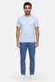 Men Crew Neck Short Sleeve Solid T-Shirt, Blue - 2