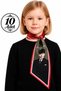 10 Pieces of Children's Atatürk Scarves – Girls' Atatürk-Themed Neck Scarves with Turkish Flag