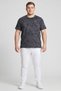 Men Fitted Fit Short Sleeve Brand Logo Training T-Shirt, Grey - 2