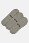 Kids Boy 3 Pairs Brand Logo Invisible Socks, Grey