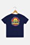 Kids Boy Crew Neck Short Sleeve Graphic Print T-shirt, Navy - 3