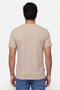 Men Crew Neck Short Sleeve Brand Logo T-Shirt, Dark Beige - 4