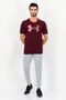Men Loose Fit Short Sleeve Outdoor T-Shirt, Maroon - 4