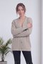 Women's Cardigan V-Neck Hair Knit Patterned Buttoned Knitwear Stone, Burgundy, Gray, Camel, Yellow, Bitter Coffee - 5