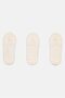 Kids Boy 3 Pairs Brand Logo Invisible Socks, White - 4