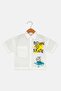Toddlers Boy Graphic Print Short Sleeve Shirt, White - 2