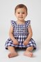 Toddlers Girl 2 Pcs Checkered Dress And Underwear, Multicolor