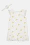 Toddlers Girl Embroidered Dress, White - 3