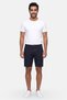 Men Solid Basic Shorts, Navy Blue - 2