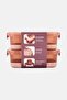 2 Piece Rectangle Food Container, Old Rose