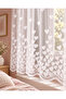 Heart Patterned Knitted Tulle Girls' Room White Medium Pleated Honeycomb Top Children's Room with Cornice Special Size - 2