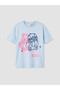 Özmarka New Season Blue Printed Girls' Pajama Set - 4
