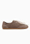 Berry Genuine Leather Mink Suede Lace-Up Casual Women's Shoes - 2