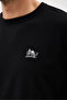 Black Crew Neck Regular Fit Cotton Basic Sweatshirt - 5