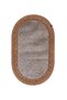 Luna Series Plush Textured Oval Mat 60X100 cm - Non-Slip Wide Bath Mat with Jute Edges