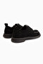 Charis Black Suede Lace-Up Thick Sole Women's Loafer - 6
