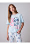 Özmarka New Season Blue Printed Girls' Pajama Set - 2