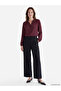 Özmarka New Season Burgundy Ruffled Collar Blouse - 2