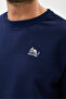 Navy Blue Crew Neck Regular Fit Cotton Basic Sweatshirt - 4