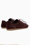 Berry Genuine Leather Burgundy Suede Lace-Up Casual Women's Shoes - 6