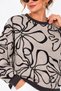 Women's Patterned Crew Neck Comfortable Fit Soft Sweater - 6