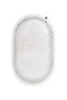 Luna Series Plush Textured Oval Mat 40X60 cm - Non-Slip Bathroom and Door Mat with Jute Edges