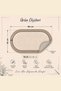 Luna Series Plush Textured Oval Mat 50X80 cm - Non-Slip Washable Bathroom Mat with Jute Edges - 3